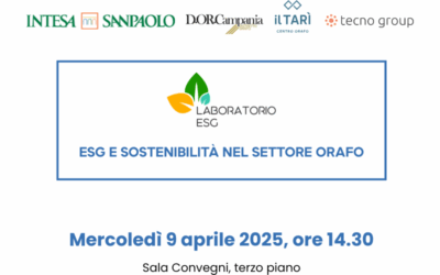 9 aprile 2025, Centro orafo il Tarì – Convegno “ESG e Sostenibilità nel Settore Orafo” – Intesa San Paolo